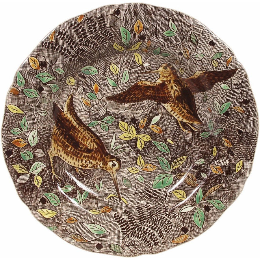 Gien Rambouillet Woodcock Rim Soup Bowl