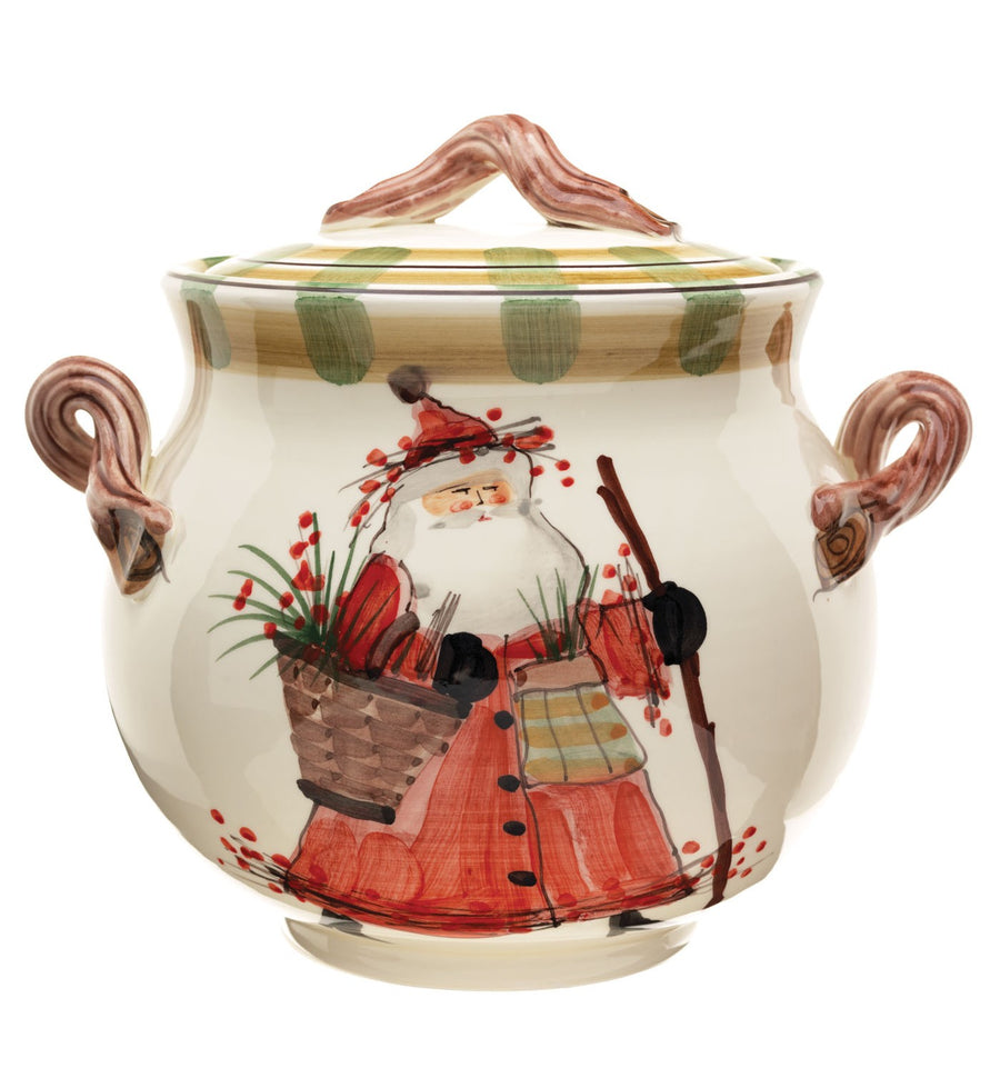 Vietri Old St. Nick Biscotti Jar