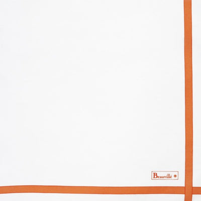 Beauville Two Color White/Mandarin Napkin