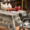 Beauville Picoti Grey Coated Tablecloth