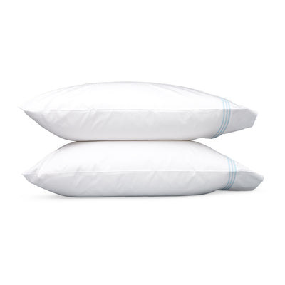 Matouk Bel Tempo Blue Pillowcases