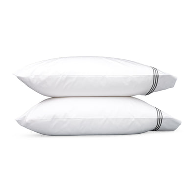 Matouk Bel Tempo Charcoal Pillowcases