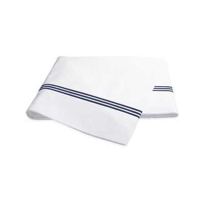 Matouk Bel Tempo Navy Flat Sheet