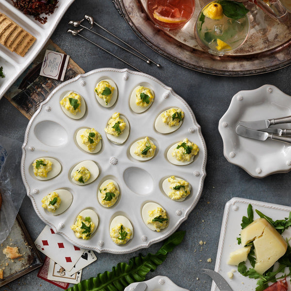 Berry & Thread Whitewash Deviled Egg Platter - By Juliska