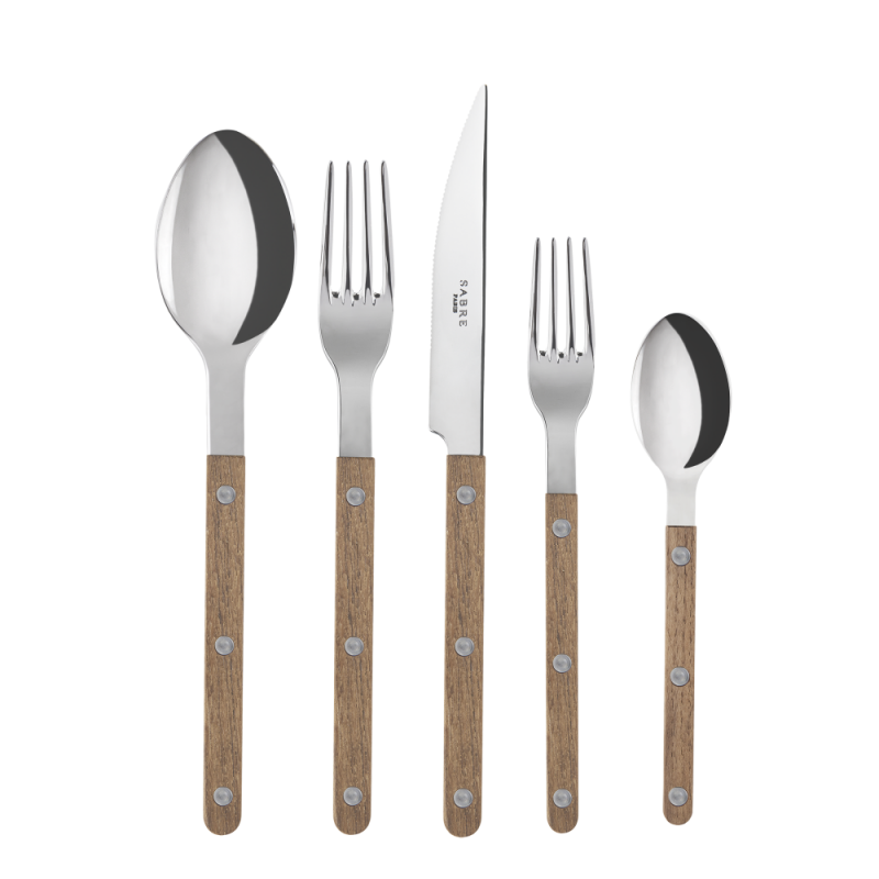 Sabre Paris Bistort Shiny Teak 5-piece Place Setting