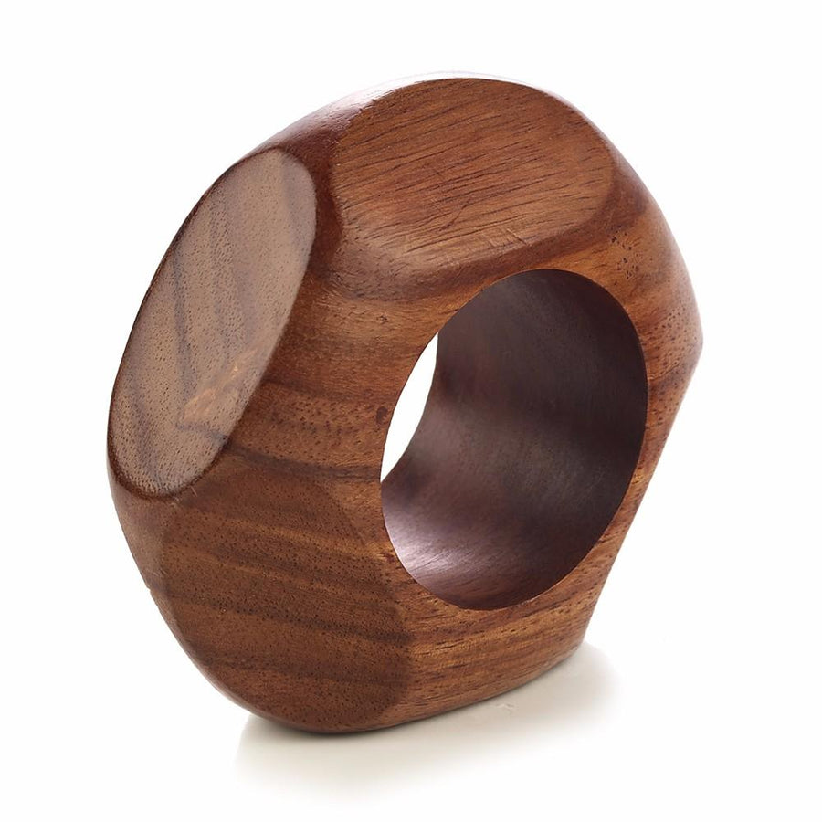 Bodrum Linens Alexis Teak Napkin Ring
