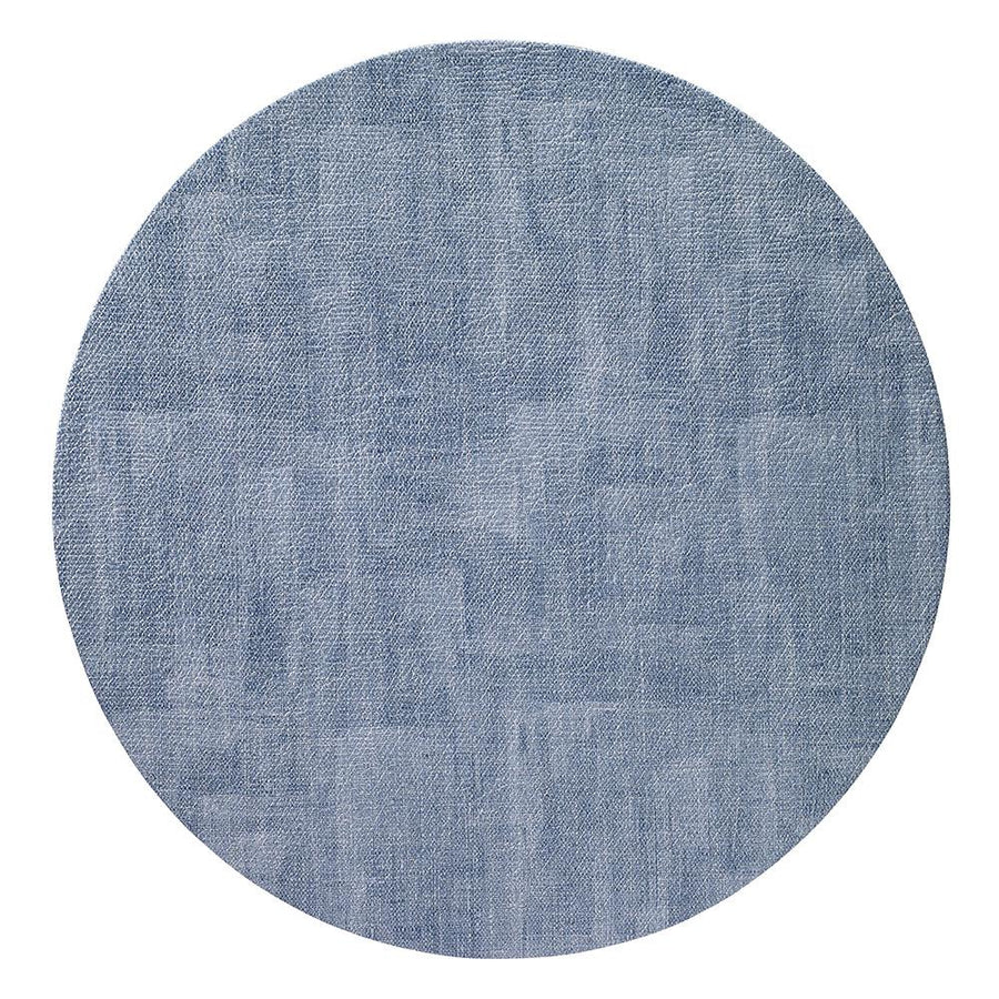 Bodrum Linens Luster Ice Blue Round Placemat