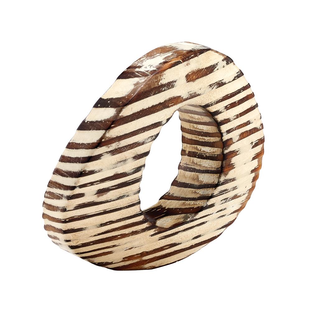 Bodrum LInens Oval Eye Beige Napkin Ring