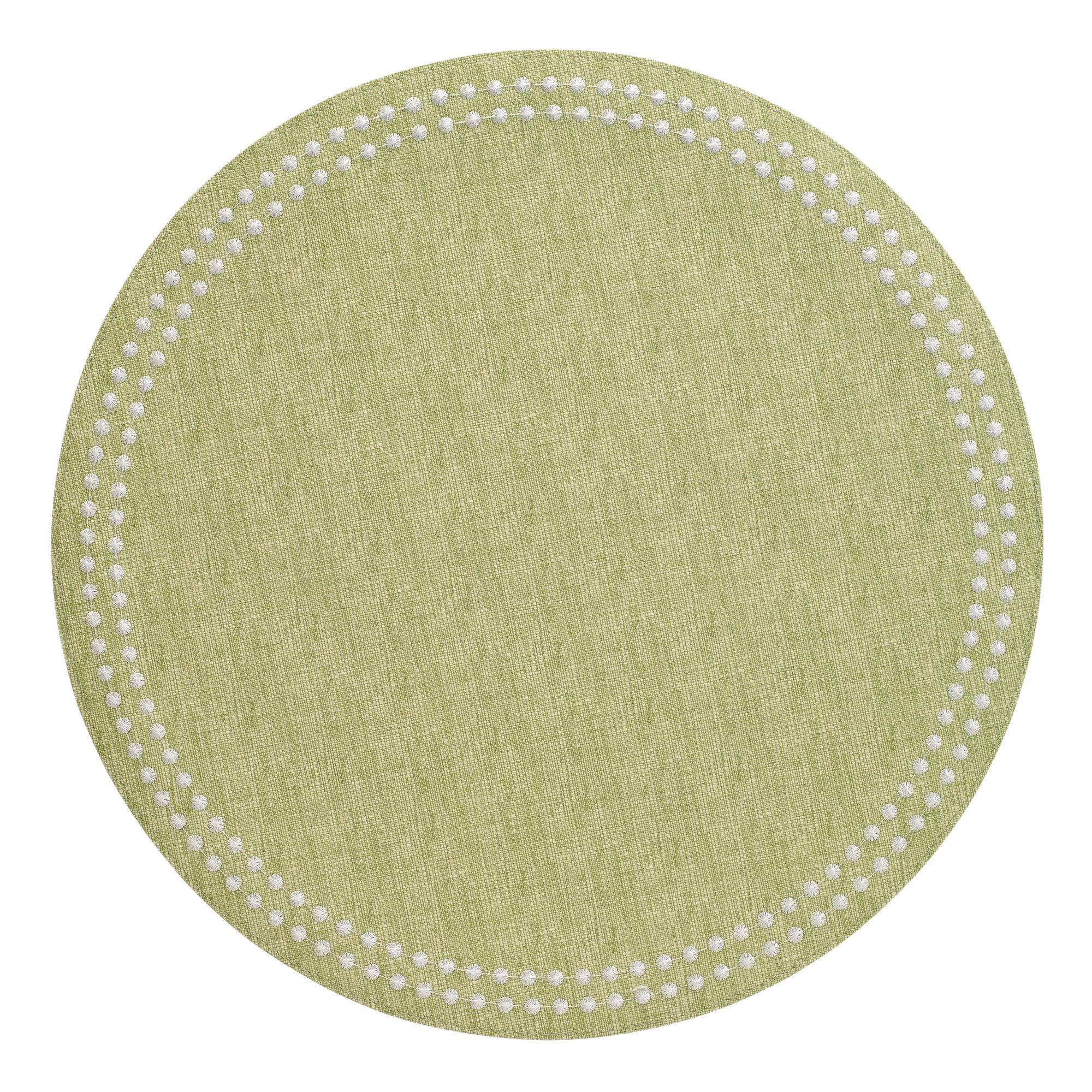 Bodrum Linens Pearls Fern/White Placemat