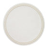Bodrum Linens Pearls White/Gold Placemat