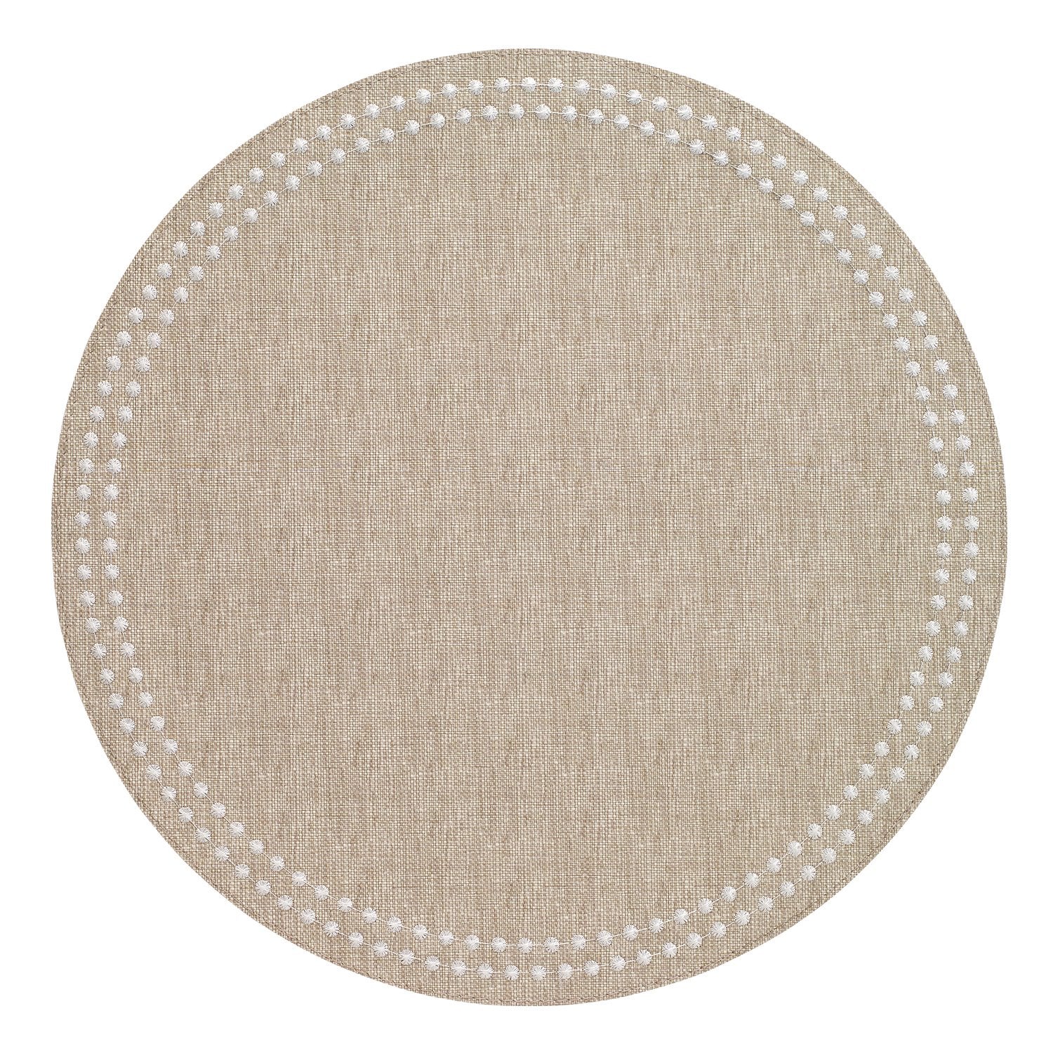 Bodrum Linens Pearls Beige/White Placemat