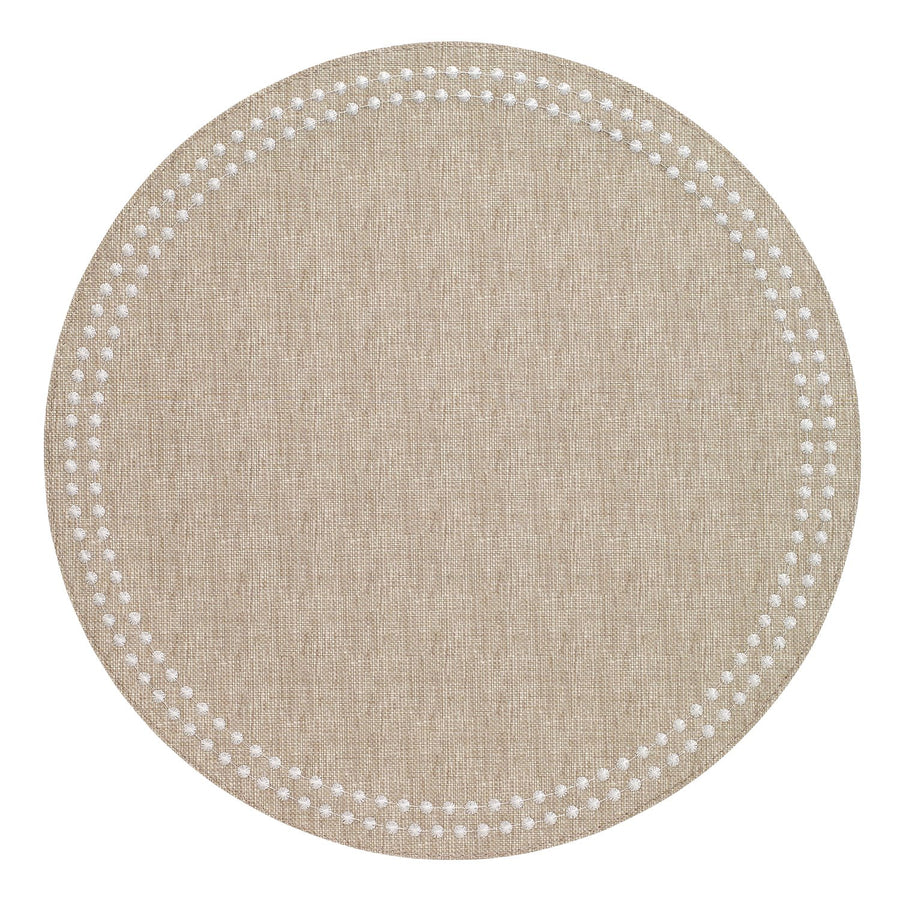 Bodrum Linens Pearls Beige/White Placemat
