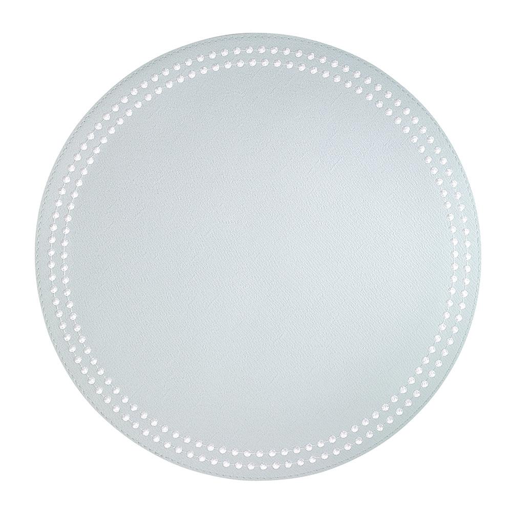 Bodrum Linens Pearls Celadon/White Placemat