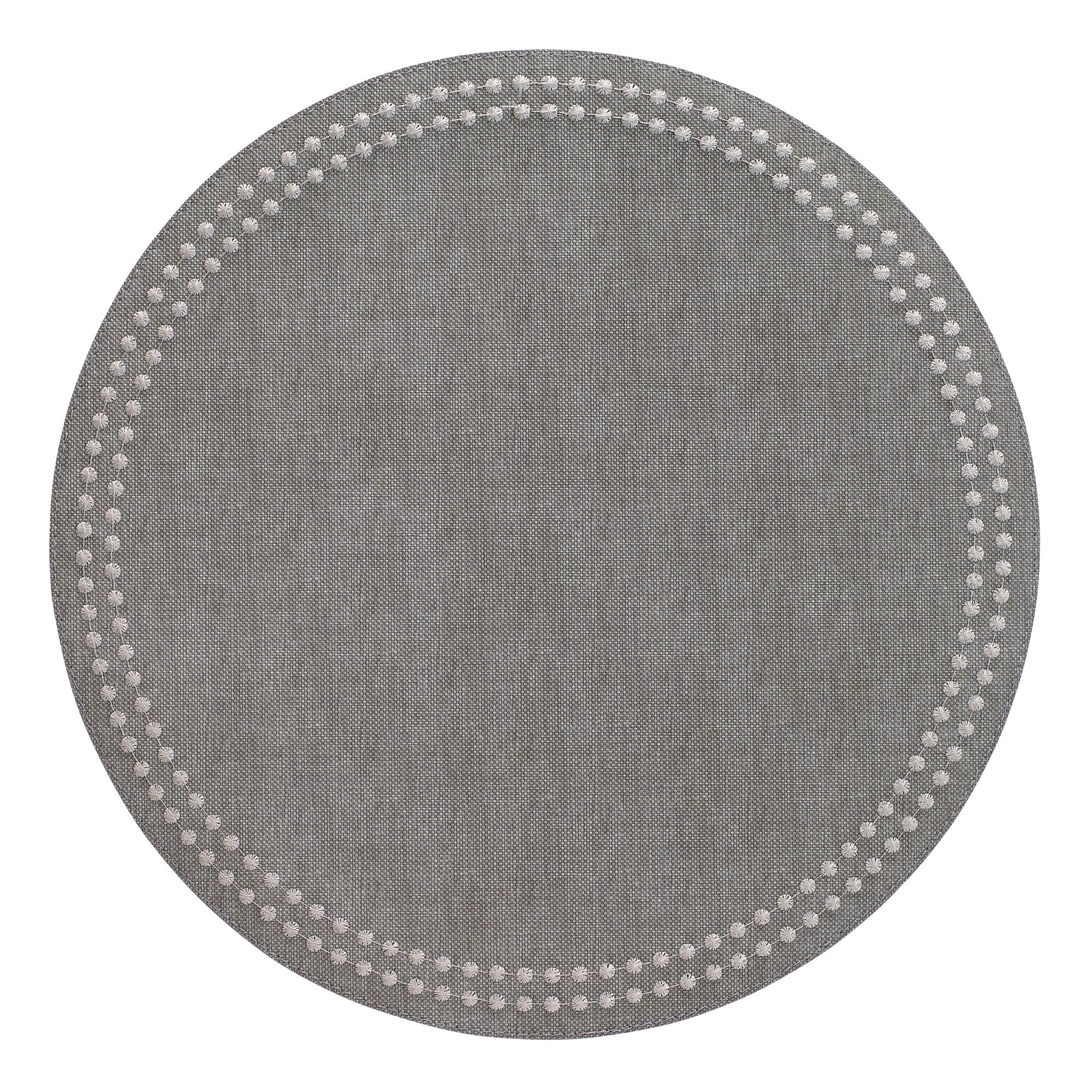 Bodrum Linens Pearls Gray/Silver Placemat