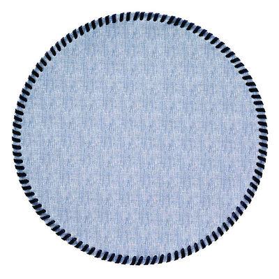 Bodrum Linens Whipstitch Bluebell Placemat