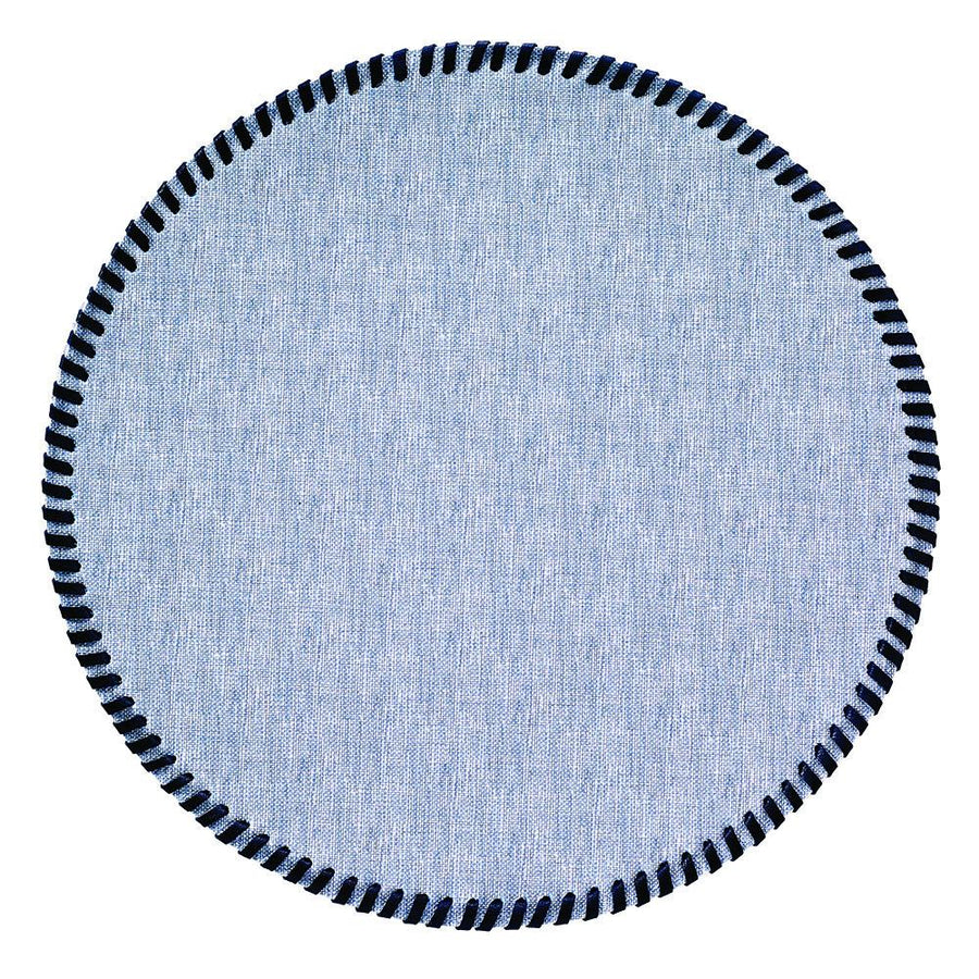 Bodrum Linens Whipstitch Bluebell Placemat