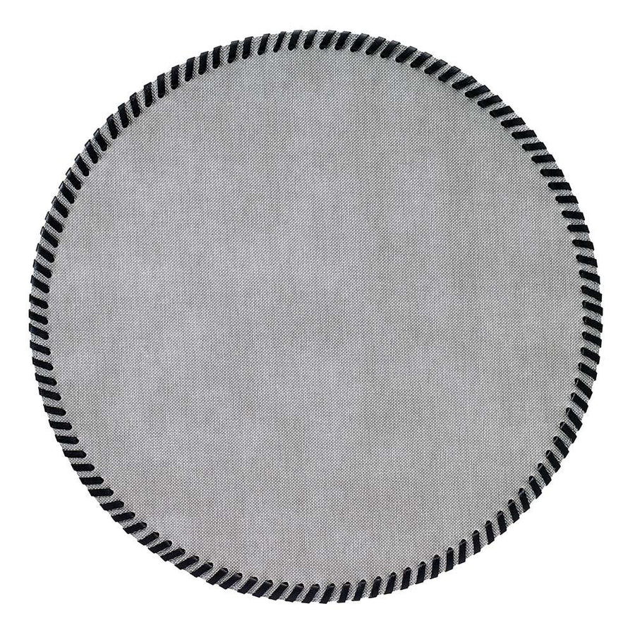 Bodrum Linens Whipstitch Gray Placemat