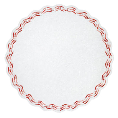 Bodrum Linens Belgravia Red Placemat