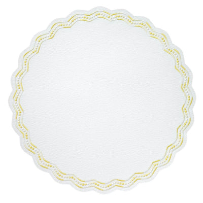 Bodrum Linens Belgravia Yellow Placemat