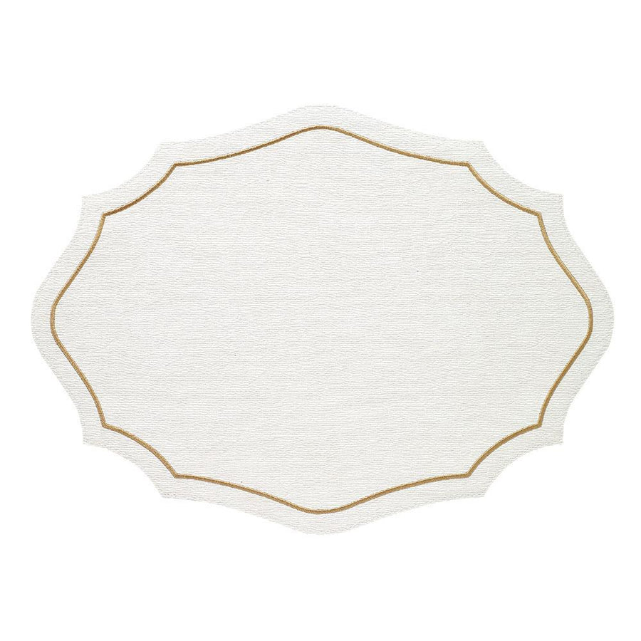 Bodrum Linens Byzantine Antique White/Gold Placemat