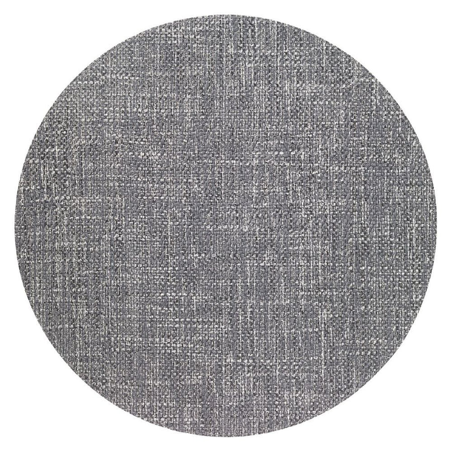 Bodrum Linens Echo Charcoal Round Placemat