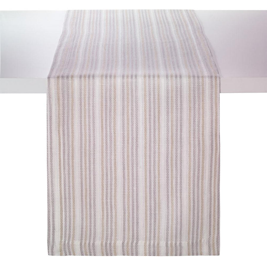 Bodrum Linens Grecian Stripe Gray Runner