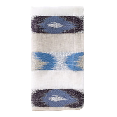 Bodrum Linens Ikat Blue Napkin