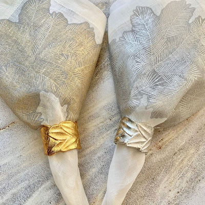 Bodrum Linens Laurel Leaf Napkin Rings