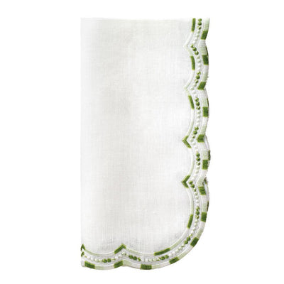 Bodrum Linens Belgravia Green Napkin