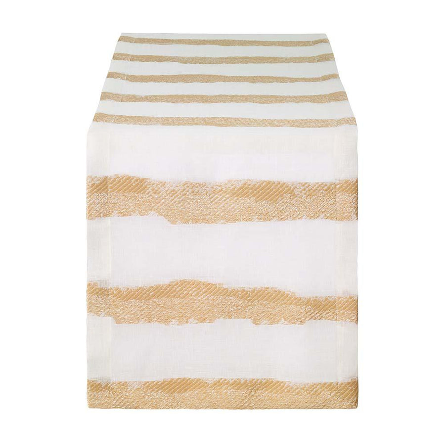 Bodrum Linens Brushstroke Gold Runner