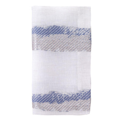 Bodrum Linens Brushstroke Ice Blue Napkin