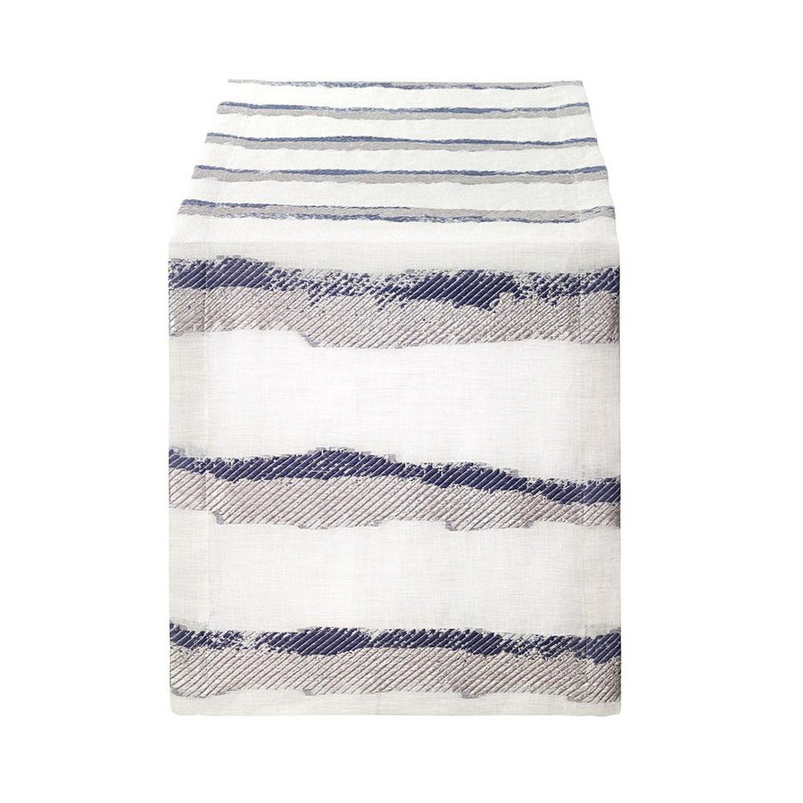 Bodrum Linens Brushstroke Navy Runner