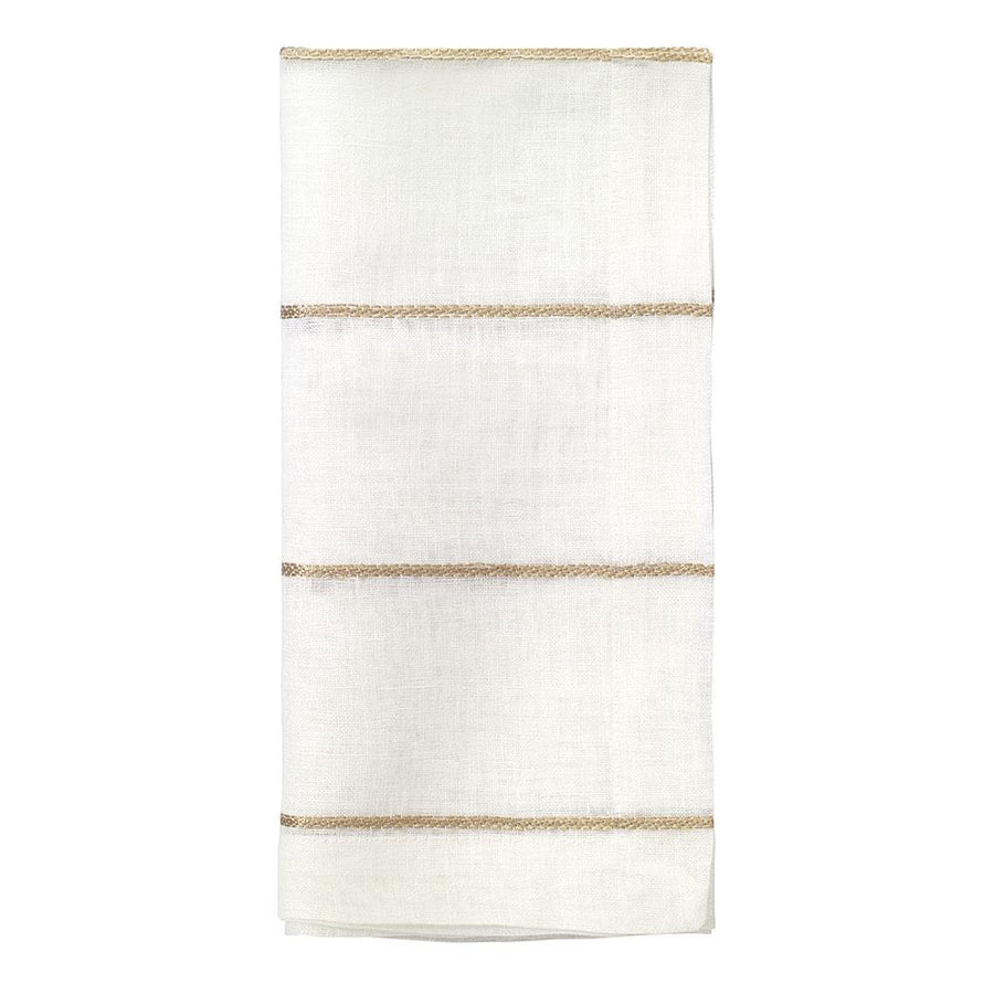 Bodrum Linens Metallic Thread Gold Napkin