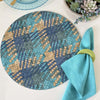 Bodrum Linens Nantucket Blue Turquoise Placemat