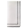 Bodrum Linens Picot White/Black Napkin