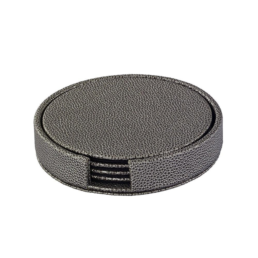 Bodrum Linens Skate Charcoal Coaster Set