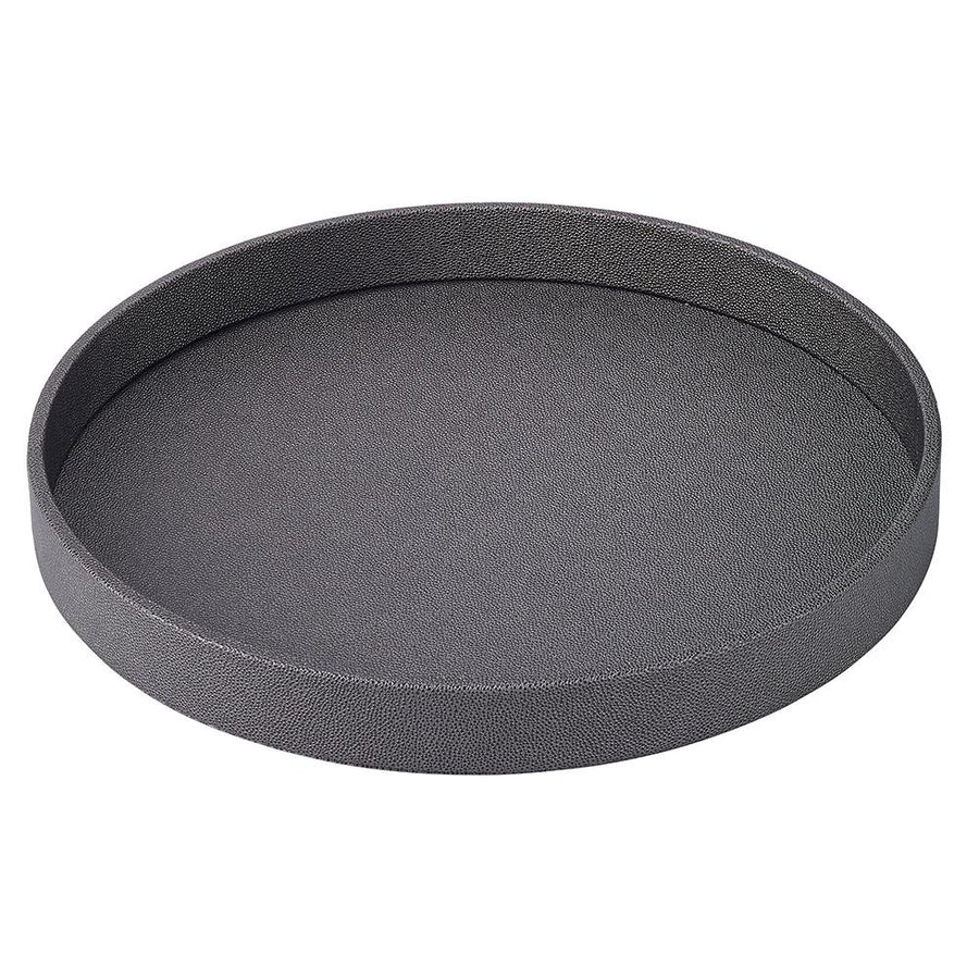 Bodrum Linens Skate Charcoal Round Tray