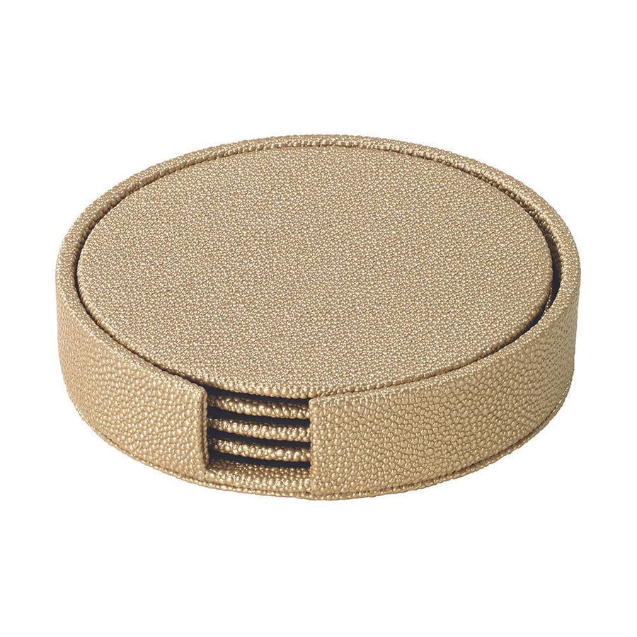 Bodrum Linens Skate Gold Coaster Set