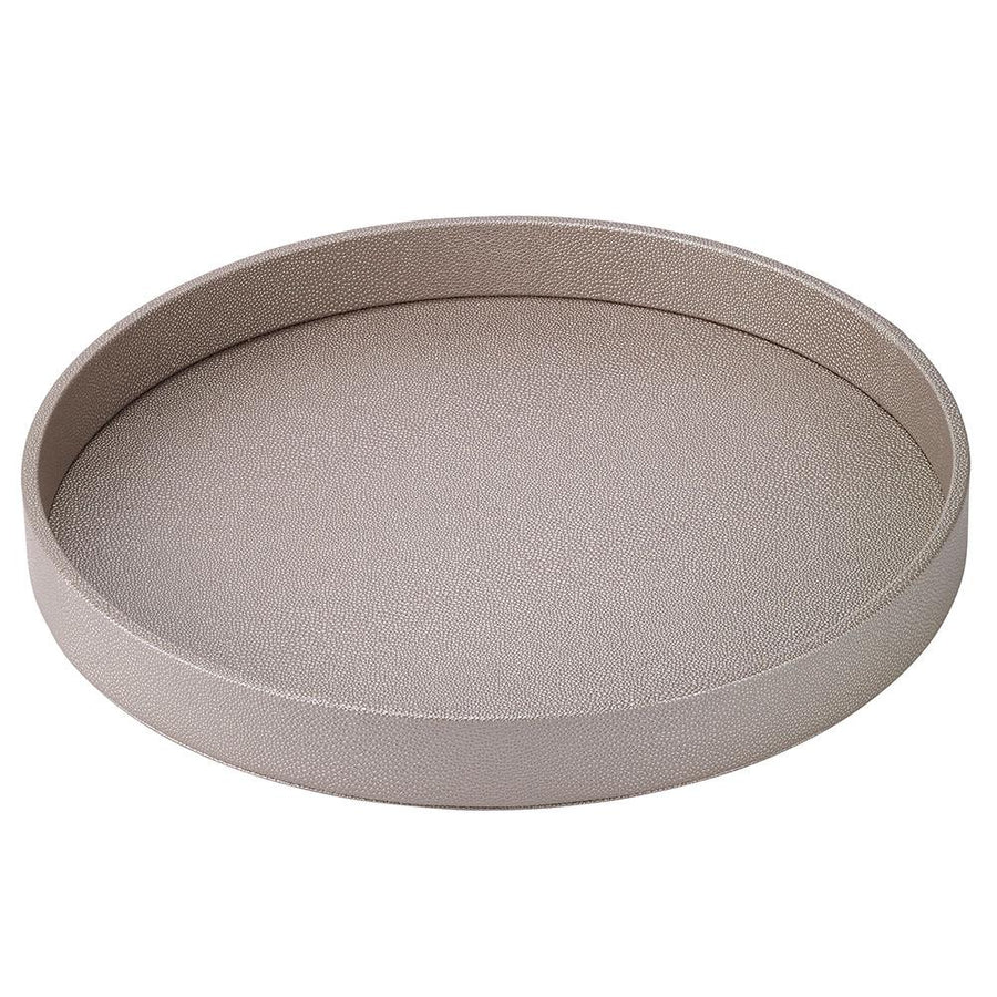Bodrum Linens Skate Gray Round Tray