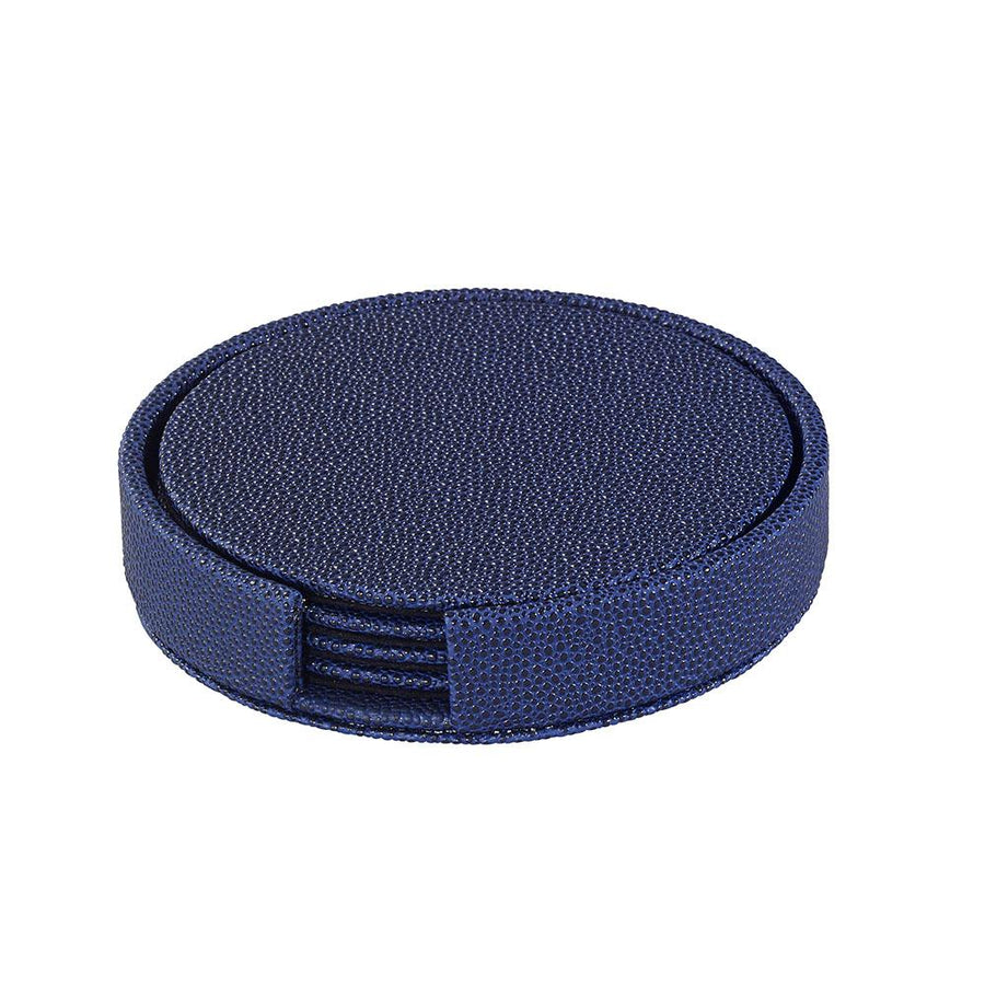 Bodrum Linens Skate Navy Coaster Set