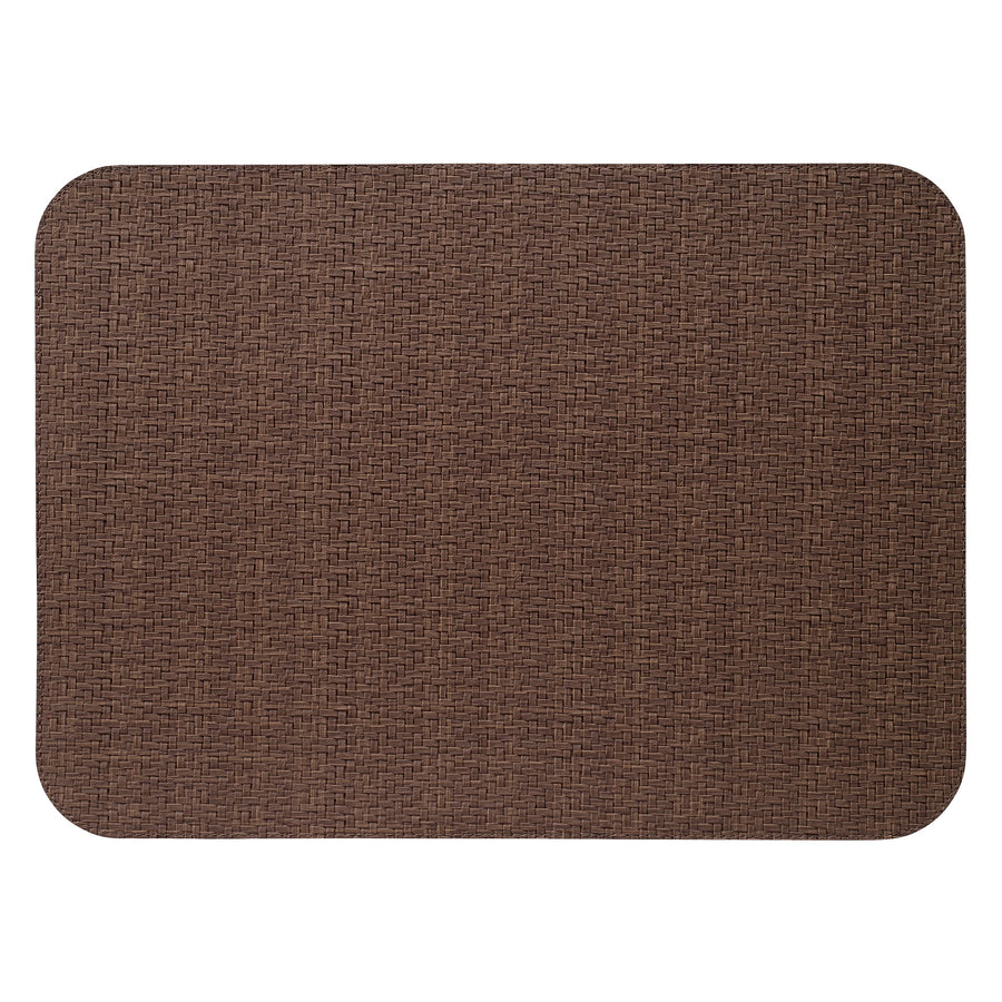 Bodrum Linens Wicker Chocolate Oblong Placemat