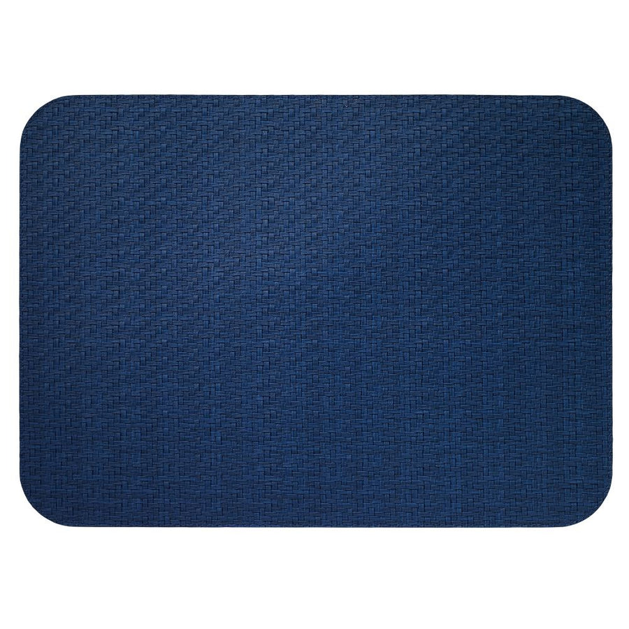Bodrum Linens Wicker Navy Oblong Placemat