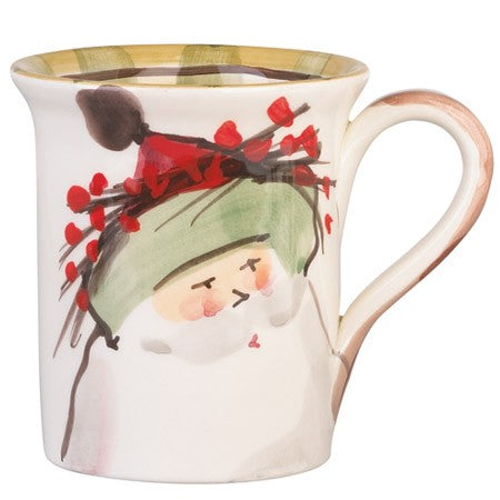 Vietri Old St. Nick Green Hat Mug