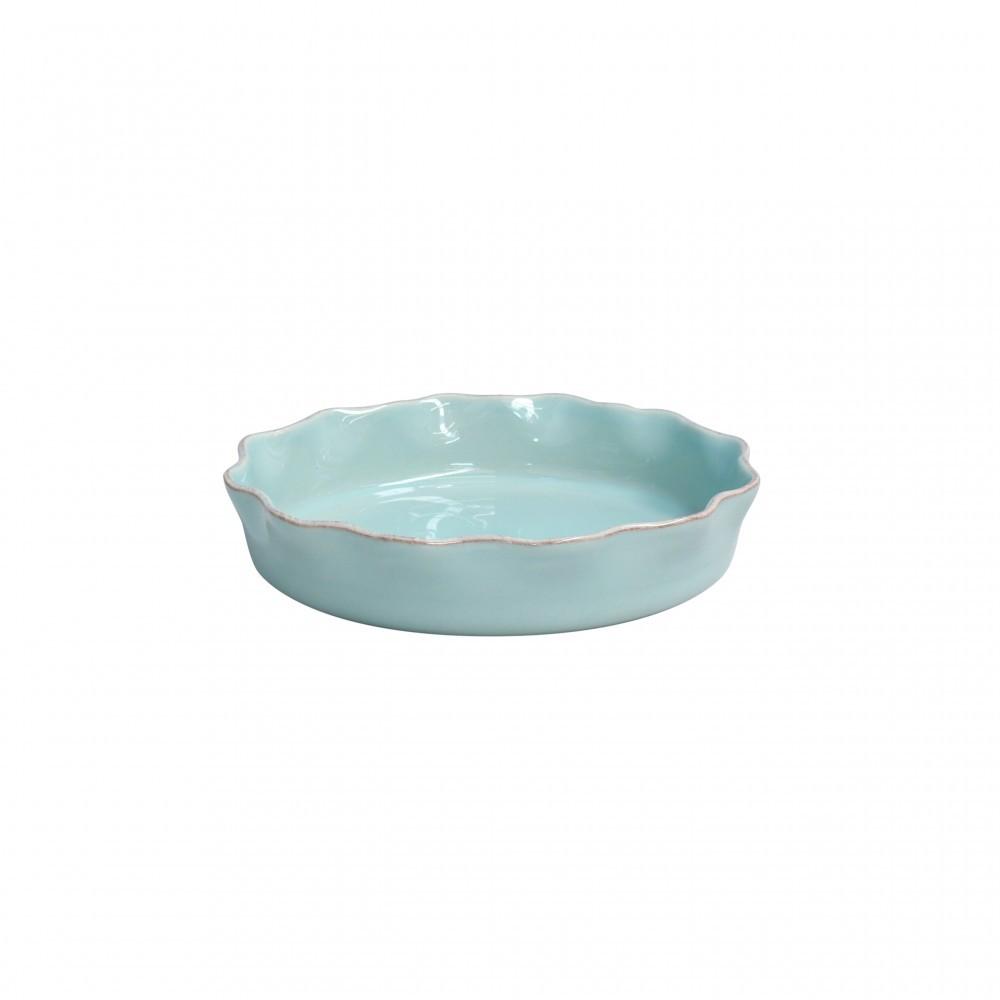 Casafina Cook & Host Robins Egg Blue Ruffled Pie Dish