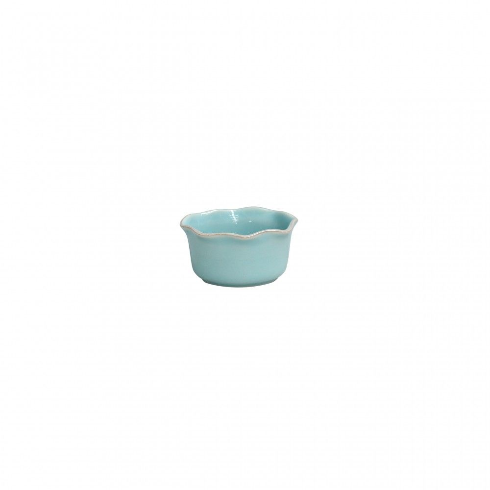 Casafina Cook & Host Robins Egg Blue Ruffled Oval Ramekin