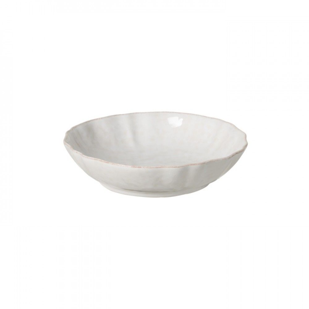 Casafina Impressions individual pasta bowl features a textured, off-white design with a gently flared rim.