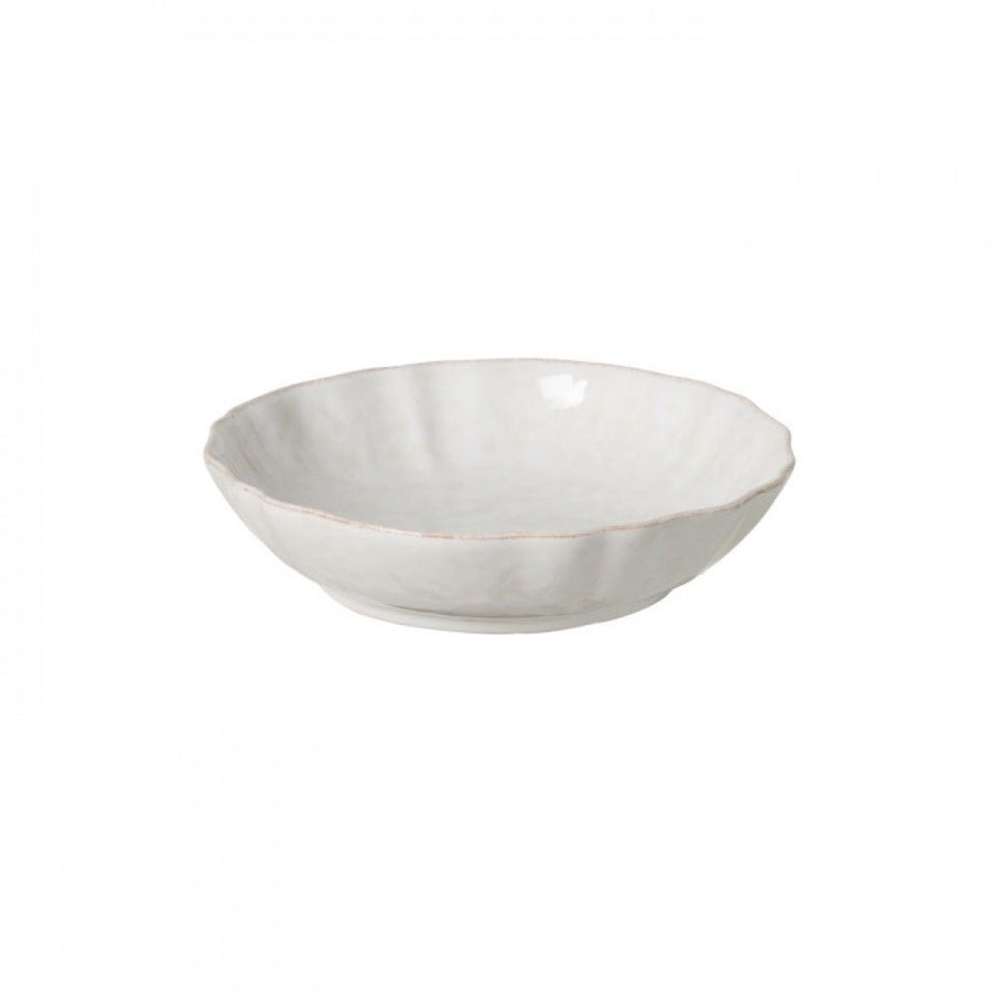 Casafina Impressions individual pasta bowl features a textured, off-white design with a gently flared rim.