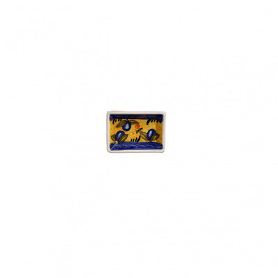 Casafina Alentejo Terracotta Blue Olives Condiment Plate