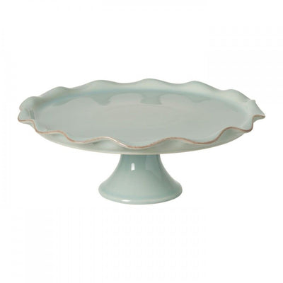 Casafina Cook & Host Robin's Egg Blue Ruffled Footed Plate