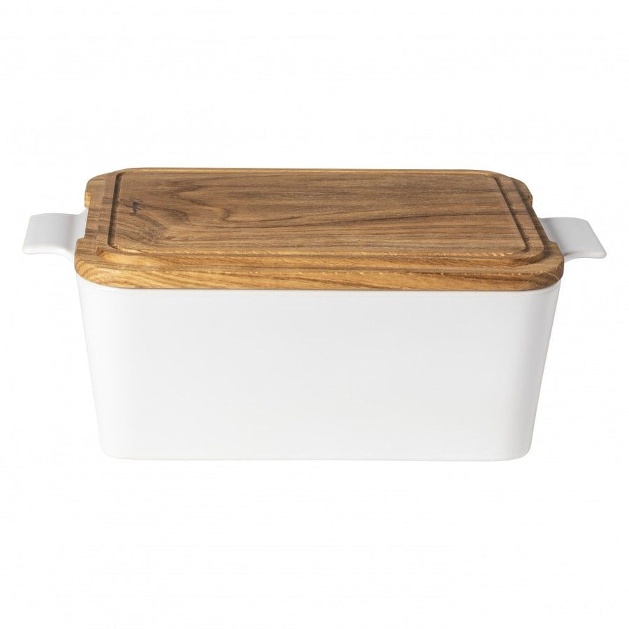 Casafina Ensemble Bread Box with Oak Lid